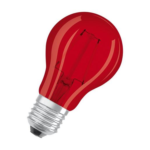 1St. Ledvance ST CLAS A15 2.5 W/1000 K RED E27, Farbige LED-Lampen, klassische Kolbenform, mit Schraubsockel