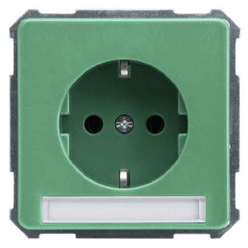 1St. Elso 205014 Steckdose mit Schriftfeld 16A FASHION/RIVA/SCALA Steckklemme reinweiß