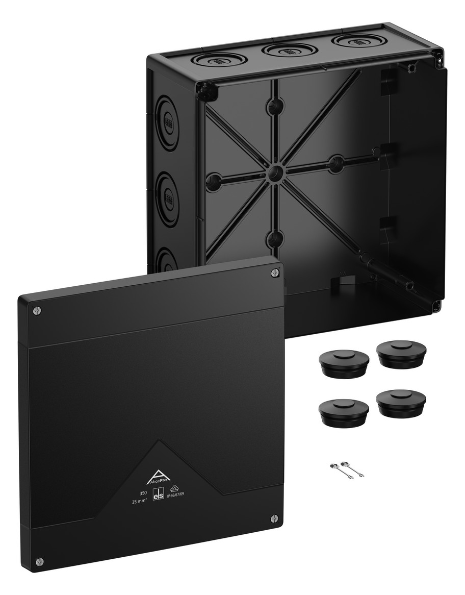 1St. Spelsberg Abox Pro 350-L/sw Abzweigkasten, Schutzart IP66/IP67/IP69