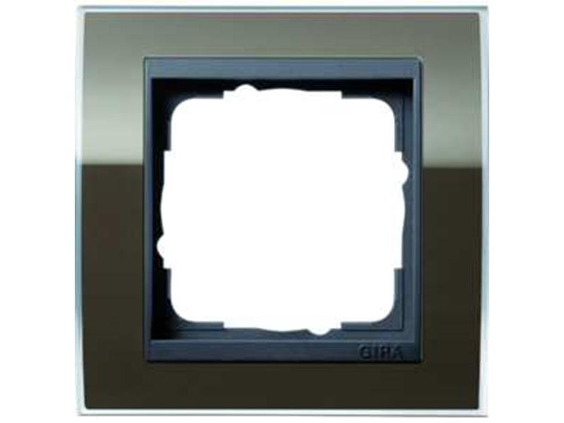 1St. Gira 0211768 Rahmen 1fach für Anthrazit Gira Event Klar Braun