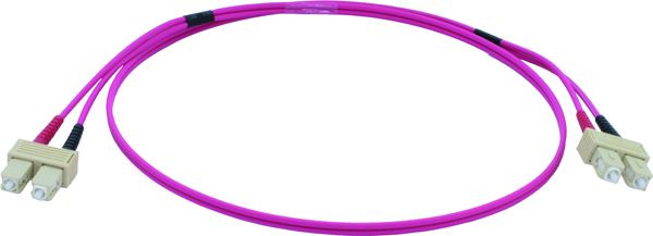1St. EFB Patchkabel Duplex Jumper SC-SC O0318.1 50/125 1m OM4 LSZH violett