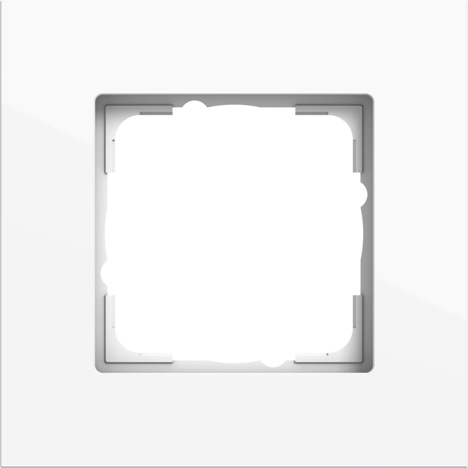 1St. Gira 0211403 Abdeckrahmen 1-fach Esprit aluminium reinweiß glänzend