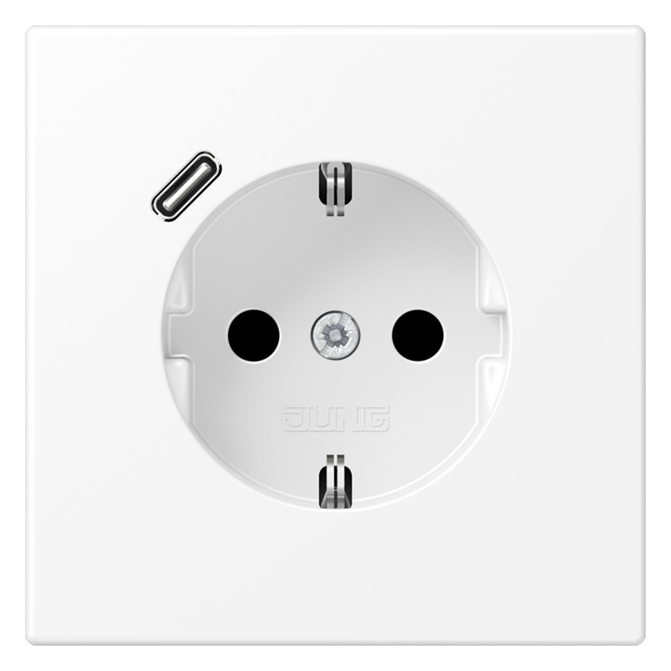 1St. Jung LS1520-18CWWM SCHUKO-Steckdose mit USB Typ C