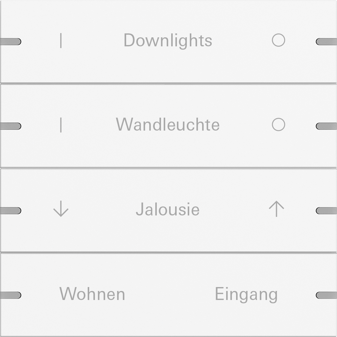 1St. Gira 5034927 Wippenset 4f indiv. Tastsens.4 TS4 Reinweiß m(lack.)