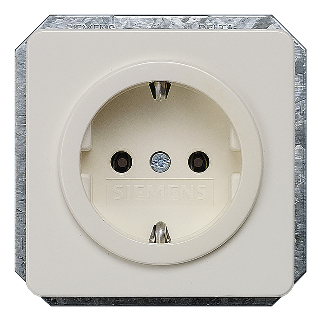 1St. Siemens 5UB1403 DELTA profil SCHUKO-Steckdose, titanweiß