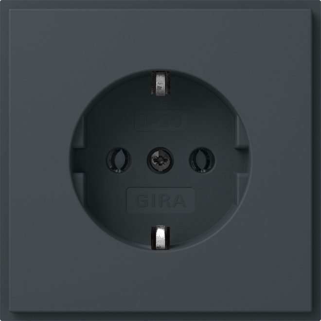 1St. Gira 418867 SCHUKO-Steckdose 16A 250V (IP20) TX_44, Anthrazit