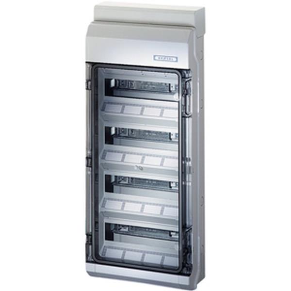 1St. Hensel KV PC 9448 KV 90-Automatengehäuse Polycarbonat 48 Teilungseinheiten (4x12x18 mm), IP 65 61001107 KVPC9448