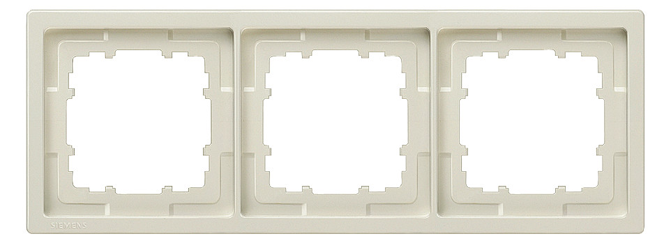 1St. Siemens 5TG1323 DELTA style titanweiß Rahmen 3-fach