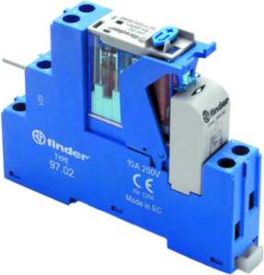 1St. Finder 4C0290240050 Koppelrelais mit Schraubanschlüssen, 2 Wechsler 8 A, Spule 24 V DC 4C.02.9.024.0050