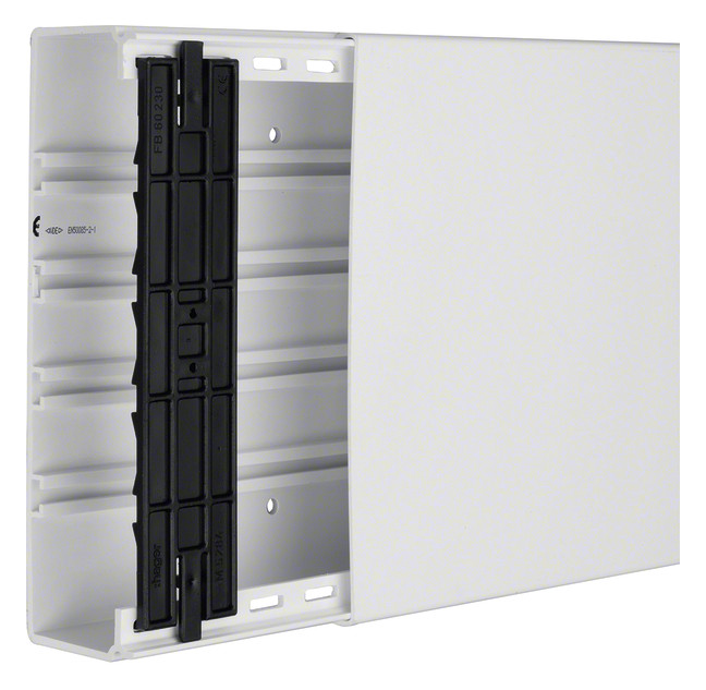 8m Hager FB6023009016 Leitungsführungskanal mit Geräte/Trennwandeinbauoption PVC FB 60x230mm vweiß