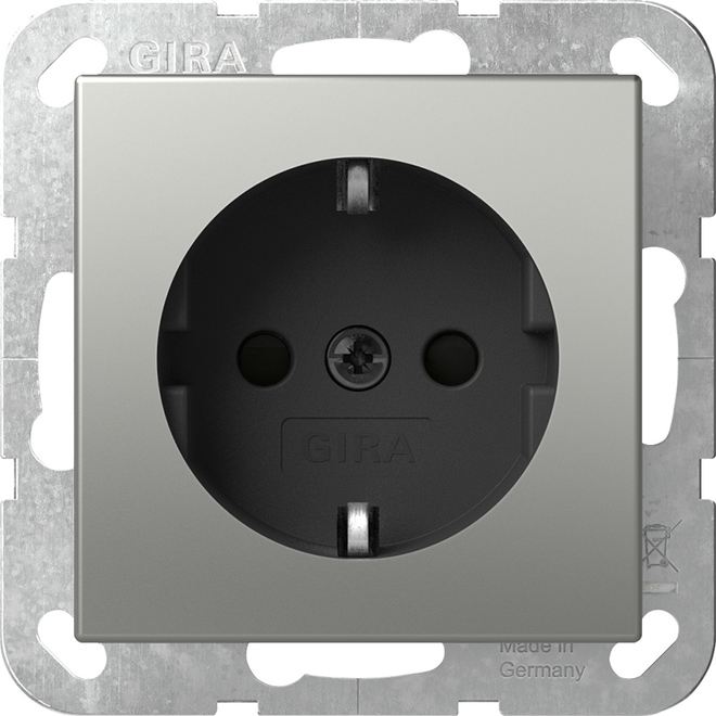 1St. Gira 4188600 Steckdose 16A 250V, Edelstahl