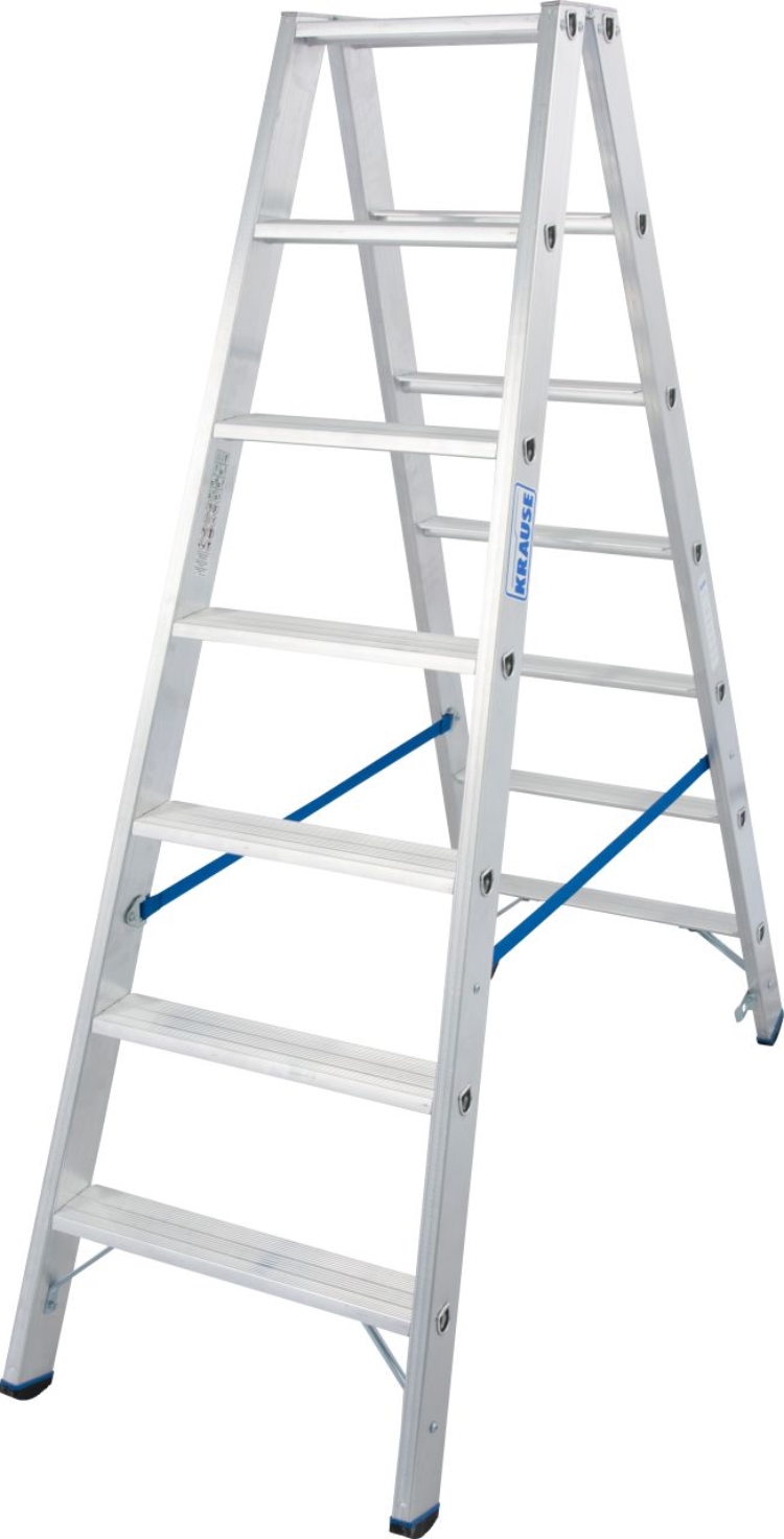 1St. Krause 124753 STABILO Stufen-DoppelLeiter 2x7 Stufen,I