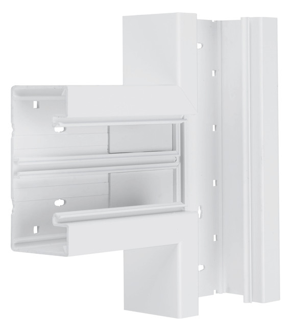 1St. Hager BR6513089016 T-Stück aus Grundprofil zu BR 68x130mm Oberteil 80mm in verkehrsweiß