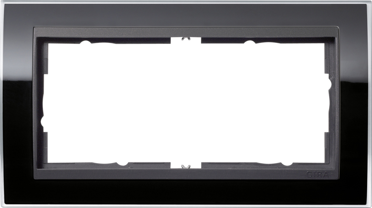 1St. Gira 1002738 Rahmen 2fach o.M. Zwischenr. AN Event Klar Schwarz