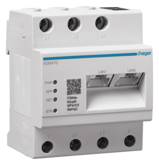 1St. Hager XEM470 Energiemanagement Controller flow R2