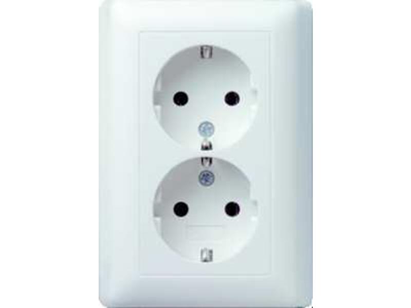 1St. Gira 078004 Doppel Schuko Standard 55 Reinweiß matt 1St. Gira 078004 Doppel Schuko Standard 55 Reinweiß matt