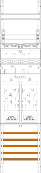 1St. F-Tronic E16L Zählerfeld E16L, 1-feldrig, H=1050mm, 2-eHZ lange Kabel 7141011