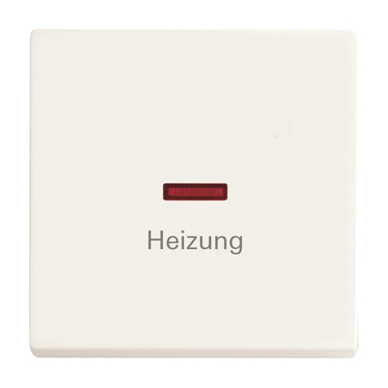 1St. Busch-Jaeger 1789 H-884 Wippe mit Aufdruck, mit kleiner roter Kalotte carat studioweiß matt