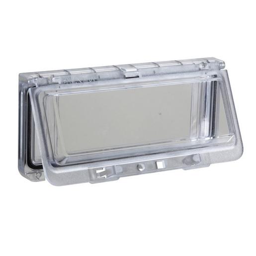 1St. Schneider Electric NSYVA278MA Kunststofffenster m. klappbarem transparentem Deckel. IP 65, L78 x B165 x T25mm