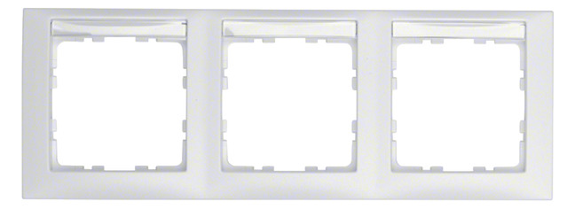1St. Berker 10239919 Rahmen mit Beschriftungsfeld 3fach waagerecht S.1 polarweiß matt 1St. Berker 10239919 Rahmen mit Beschriftungsfeld 3fach waagerecht S.1 polarweiß matt