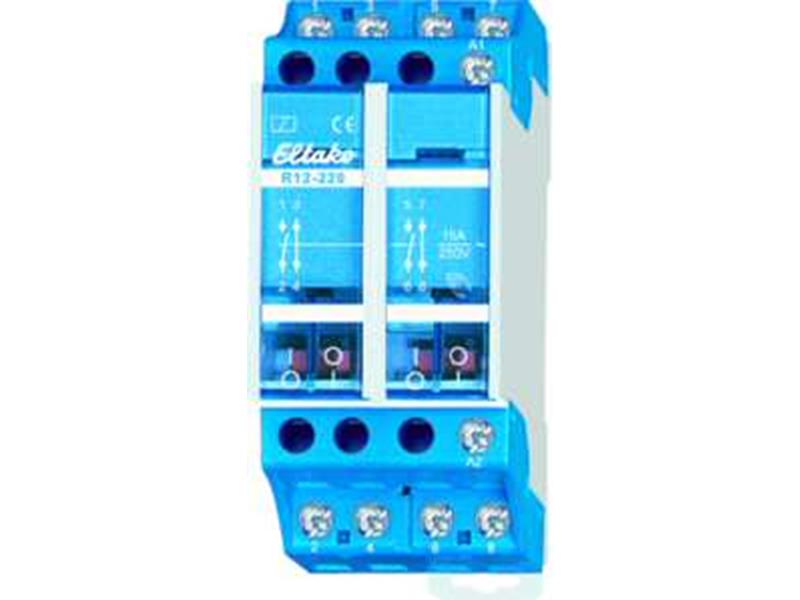 1St. Eltako R12-220-230V Schaltrelais 230V. 2 Schließer + 2 Öffner 16A/250V AC 22220030