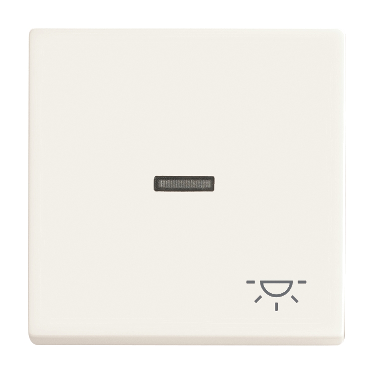 1St. Busch-Jaeger 1789 LI-884 Wippe mit Aufdruck Licht, mit kleiner transparenter Kalotte carat studioweiß matt