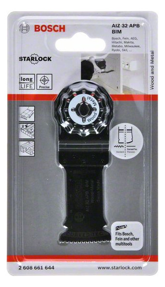 1St. Bosch 2608661644 BIM Tauchsägeblatt AIZ 32 APB, Wood and Metal, 50 x 32 mm
