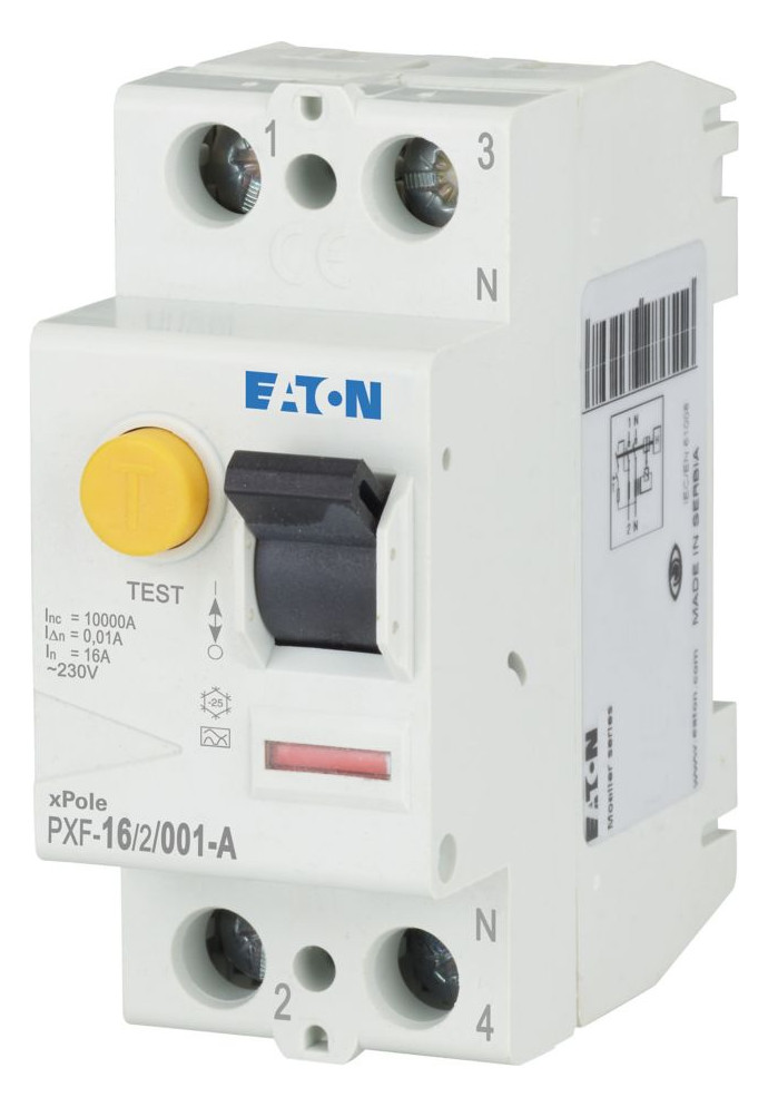 1St. Eaton 236726 FI-Schalter 16A, 2-polig, 10 mA, 2 PE, PXF-16/2/001-A PXF-16/2/001-A