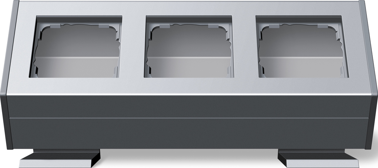 1St. Gira 119326 Profil 3fach Befestigungswinkel Profil 55 Aluminium