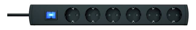 1St. PROTEC.CLASS PTSD90 6SS5 TSD 90¦Toepfe mit Schalter 6f schwarz 5m