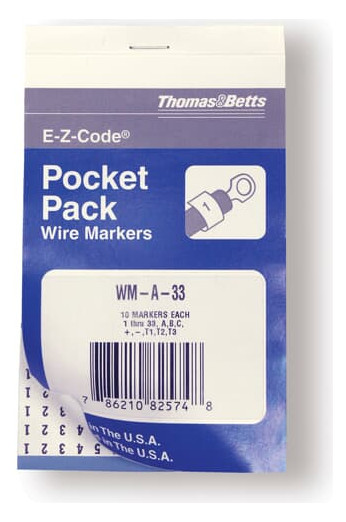 1St. THOMAS-I WM-0 THRU 9 Bedruckte Kabelmark./ Heftform, 10 Seite