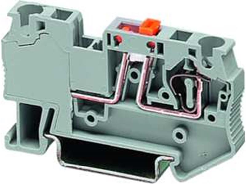 1St. Phoenix ST 4-MT Messertrennklemme Nennspannung: 400 V Nennstrom: 20 A Zugfederanschluss Querschnitt: 0,08 m