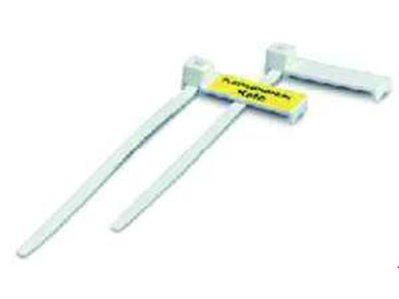 50St. Phoenix KME Kabelmarkerträger Weiss unbeschriftet Montageart: Kabelbindermontage Kabeldurchmesser: > 5 mm S