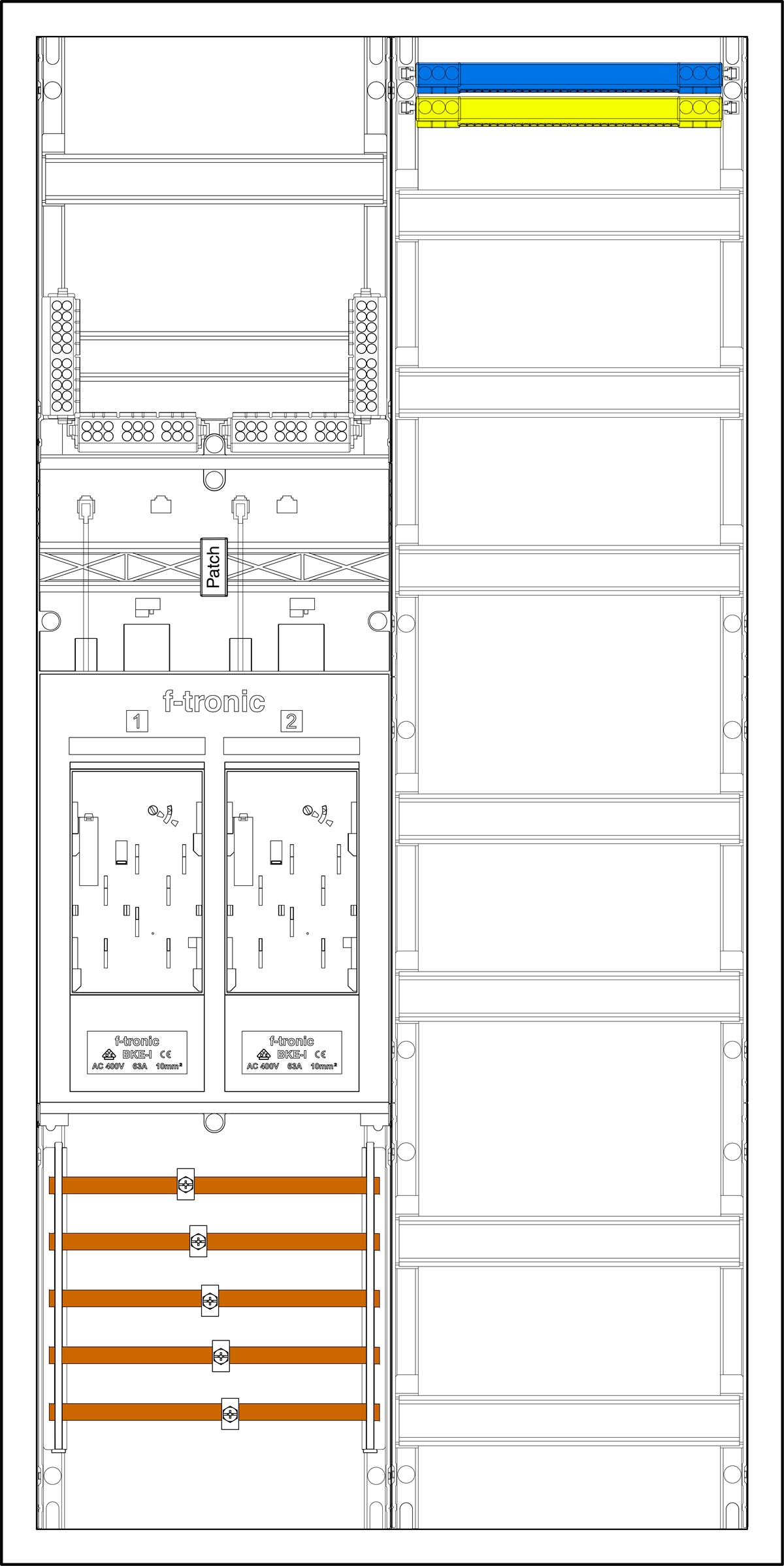 1St. F-Tronic EHZ722VDSRJ45 EHZ722VDSRJ45, 2 ZP, 2 DS, 1 V, 1 PPV5 7195014