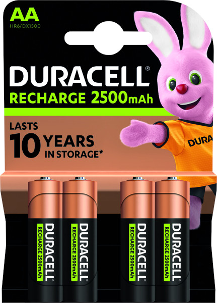 1St. Duracell D2400AA4B-PRECHARGED 057043 Akku 1,2V Mignon AA 2400mAh 4er Blister