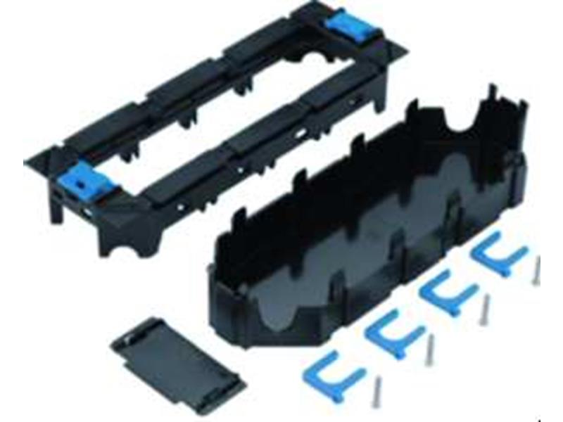 1St. Hager GTVR400 Geräteträger für 4 Rastec 45 Geräte