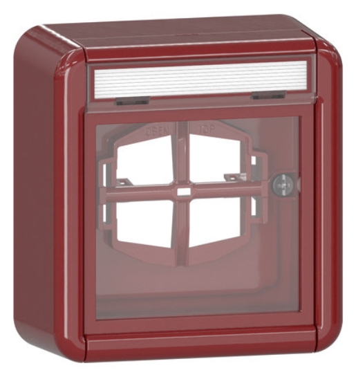 1St. Gira 320630 Abd. BSF + Glasscheibe WG AP Rot