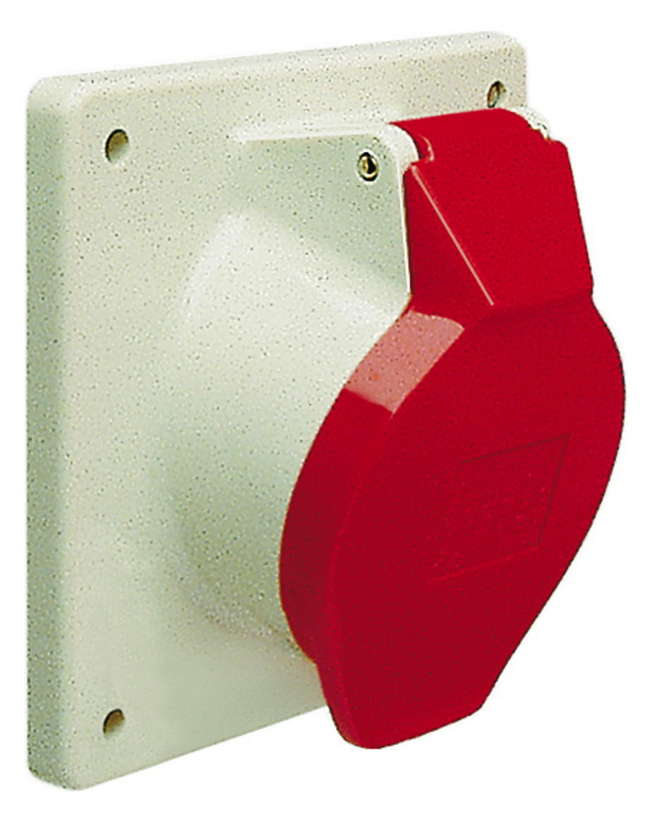 1St. WALTHER 532 Anbaudose schräg 32A 5P 6h mit Flansch