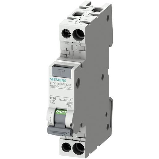 1St. Siemens 5SV1316-6LK16 FI/LS kompakt 1P+N 6kA Typ A(G) 30mA B16