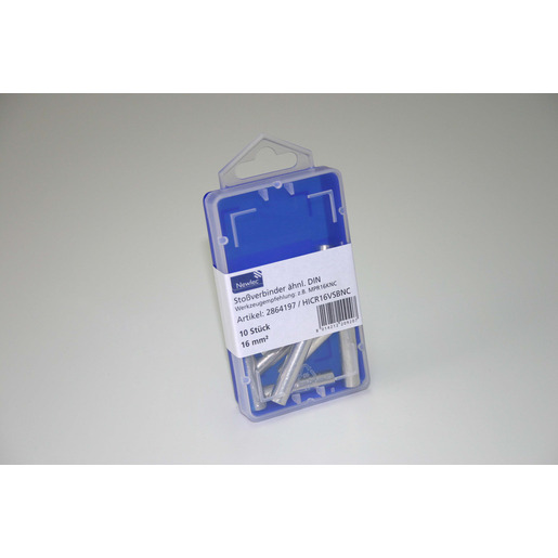 1Pk = 10 Stück Stoßverbinder 16 mm² mit Mittenanschlag verzinnt