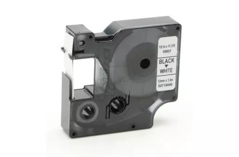 1St. Dymo S0718040 Dymo S0718040, 16957 D1-Nylonband, 12mm x 3,5m, schwarz auf weiß