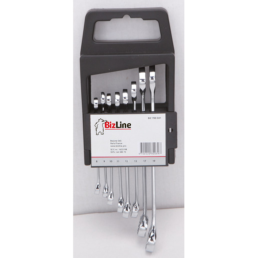 1St. Bizline BIZ 700041 Set aus 8 Ring-Maulschlüsseln 8/9/10/11/12/13/17/19 mm 1St. Bizline BIZ 700041 Set aus 8 Ring-Maulschlüsseln 8/9/10/11/12/13/17/19 mm