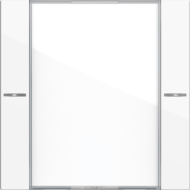 1St. Gira 577103 Wippenset 1fach mit Beschriftungsfeld für Tastsensor 4, Klar Reinweiß glänzend