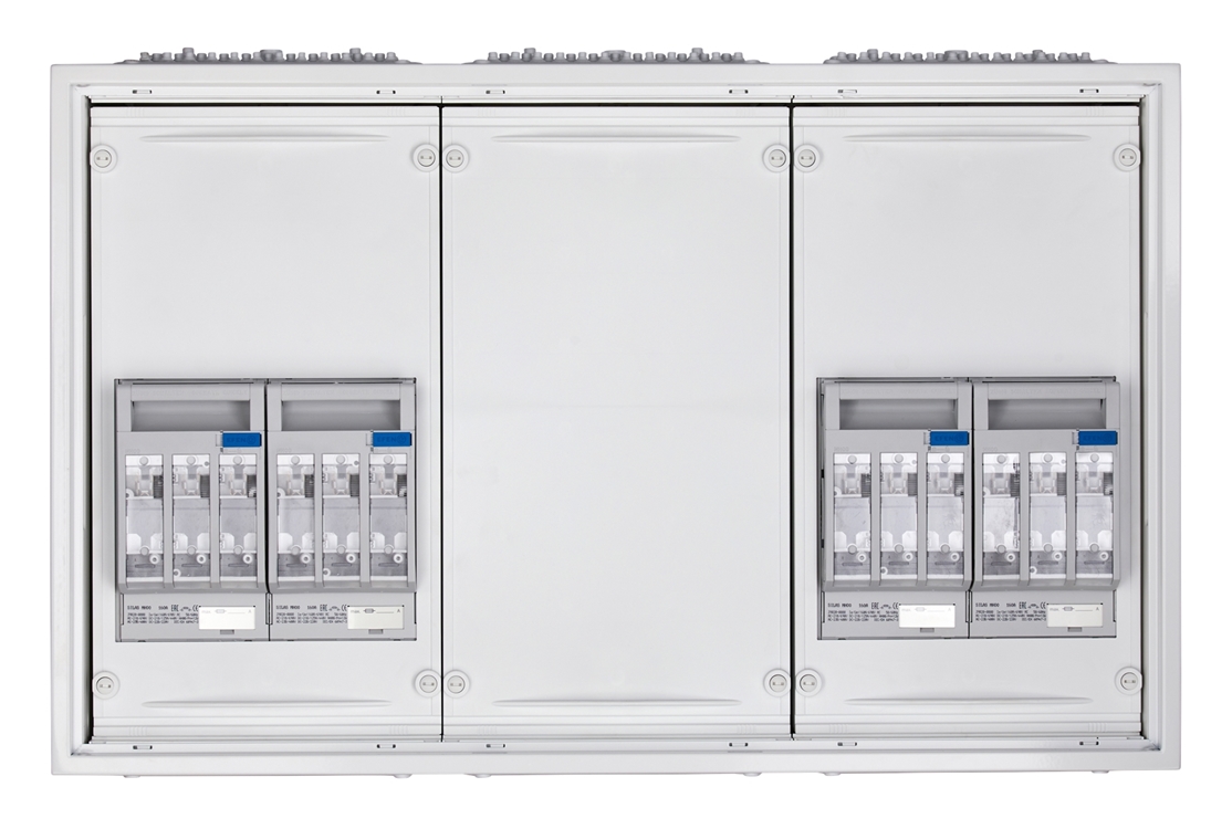 1St. F-Tronic NHV4T NH-Verteiler Trenner vierfach, H=500mm, B=800mm, T=165mm, IP31/43 7120672