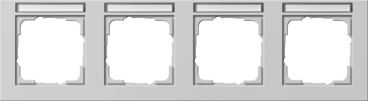 1St. Gira 109437 Abdeckrahmen 4f waager. BSF Gira E2 Grau m