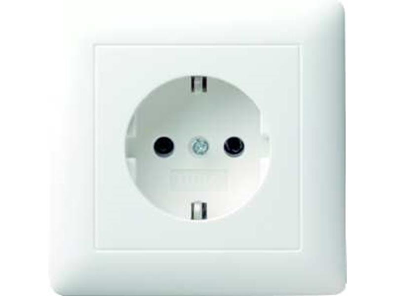 1St. Gira 044003 Schuko Steckdose Vollpatte Standard 55 Reinweiß glänzend