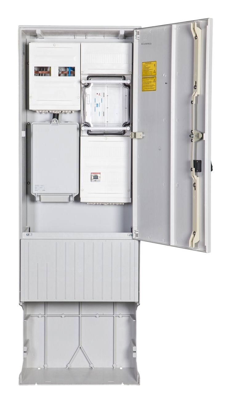 1St. F-Tronic ZSA172-2-eHZ-HS-HAK Zähleranschlusssäule 2-feldrig, H=1710mm, eHZ, Haube geschl., ZSA172-2-eHZ-HS-HAK-HG 7160021