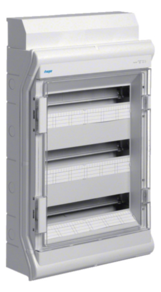 1St. Hager VE318DN Kleinvert., vector, APV, IP65, 54PLE