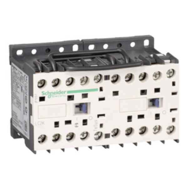 1St. Schneider Electric LC2K0610P7 Wendeschützkombination, 3p+1S, 2,2kW/400V/AC3, 6A, Spule 230V 50/60Hz