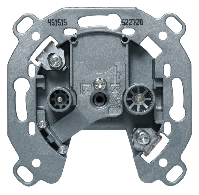 1St. Berker 451515 Antennen-Steckdose 2Loch TV,FM, 15dB Durchgangsdose...